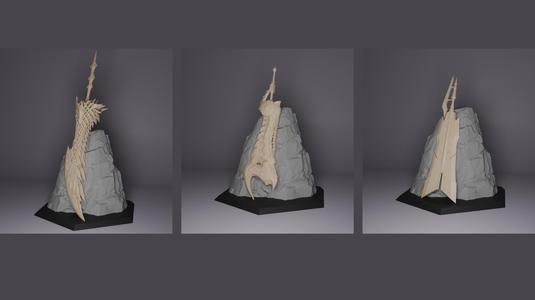 mini stand with monster hunter wilds greatsword pack 1