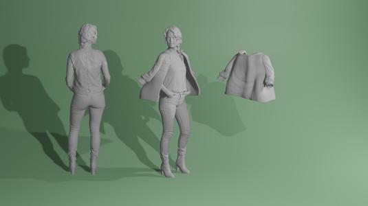 Charlotte character with jacket