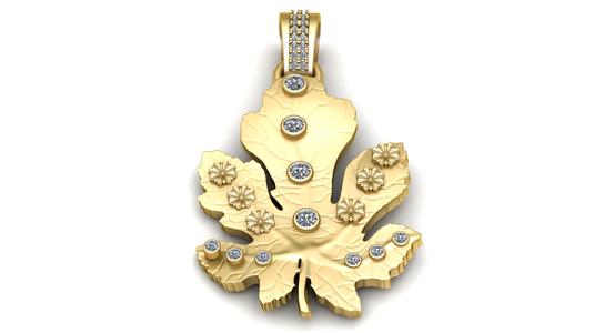 Leaf Pendant 3d printable model