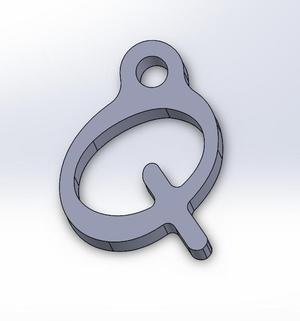 Q Alphabet keychain