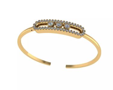 Diamond bracelets 3d render