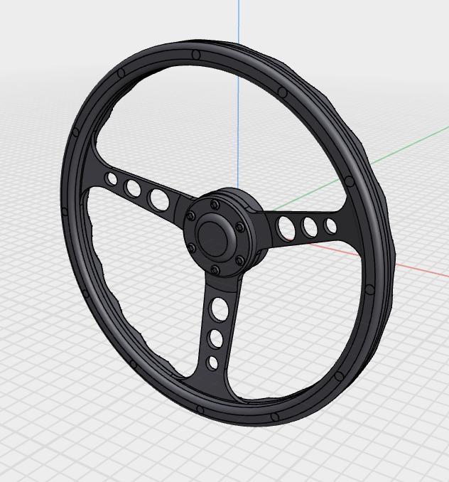 Steering Wheel - Sports Style2 25th Scale