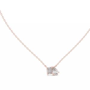 Emerald Pear His-Her Solitaire Pendant 3dm stl renders Animation