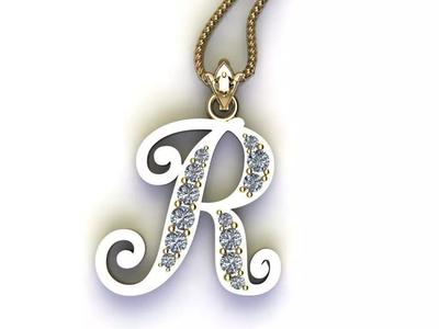 Fancy Font Style Pendant R