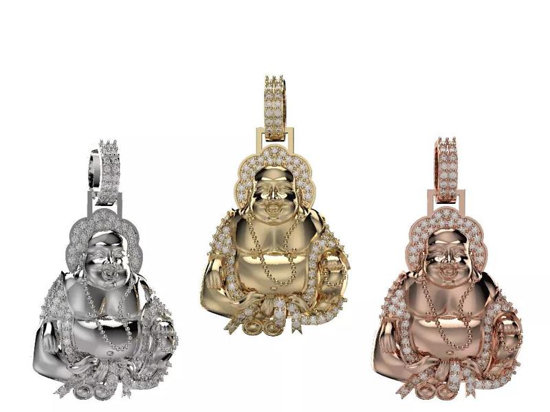 laughing buddha Diamond pendant