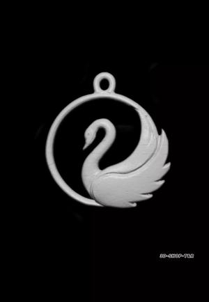 Elegant Swan Pendant 3D Model