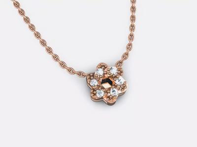 Star Diamond Charm Pendant 3dm render details