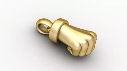 Hand Punch Pendant 3d printable Model