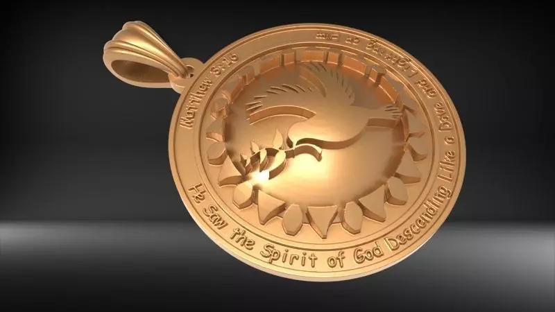 Espiritu Santo Dove Pendant Charm Baptism jewelry