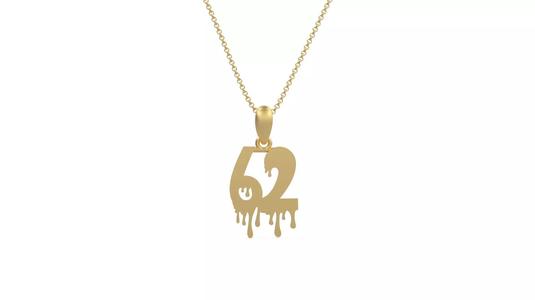 Model 1295 62 Bloody Terror Initial Number Pendant