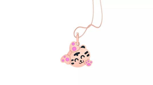 Panda Light Weight Kids Pendant Necklace Charms 3dm stl obj