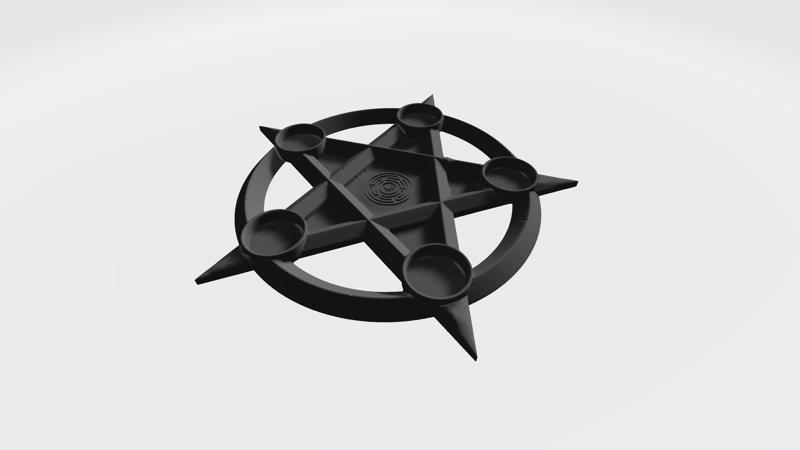 Pentacle candle holder hekate