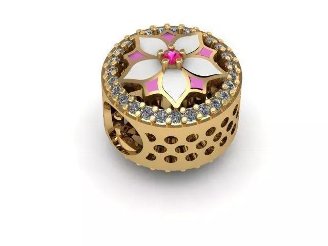 lotus flower with paint charm ball