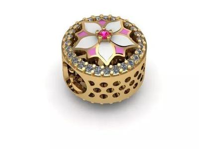 lotus flower with paint charm ball
