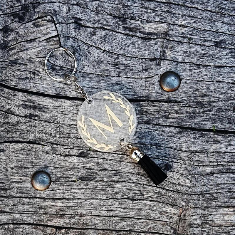 Key ring souvenir key ring LETTER M INITIAL TEACHER