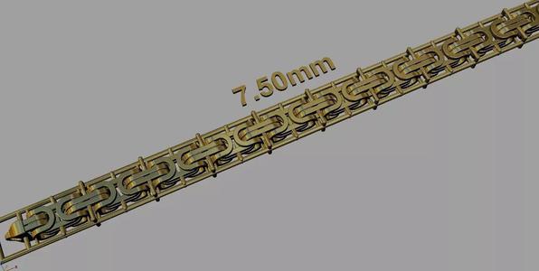 One piece fusion hollow chain is cast directly