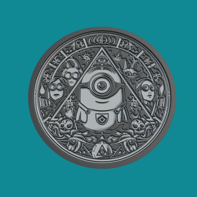 Minions Print Model Minions Medallion Minions Wall Decor