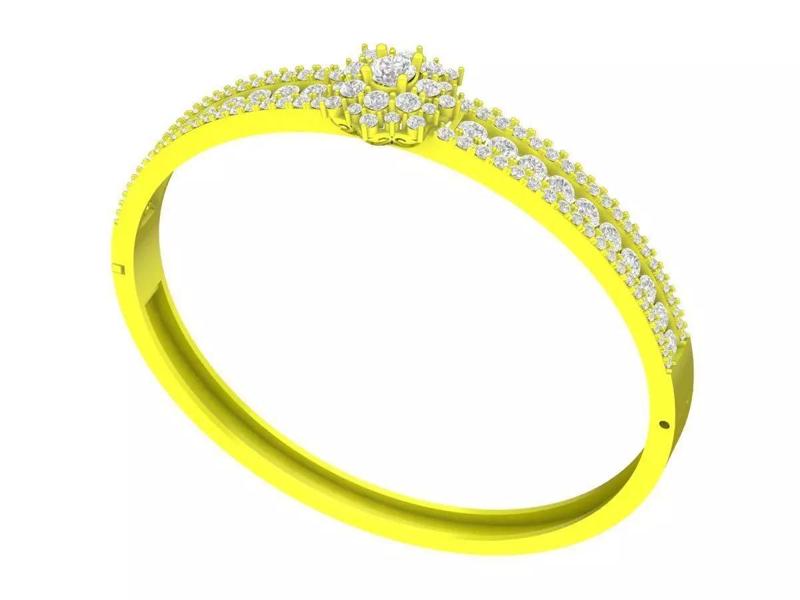 Luxury Diamond Bangle Bracelet 3D Print Model A5699