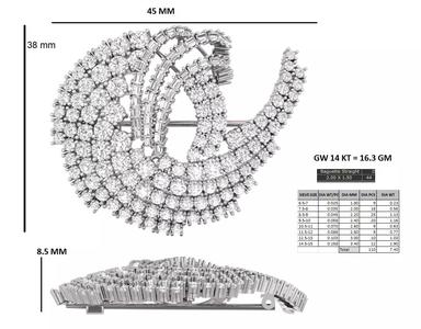 luxury art deco diamond brooch