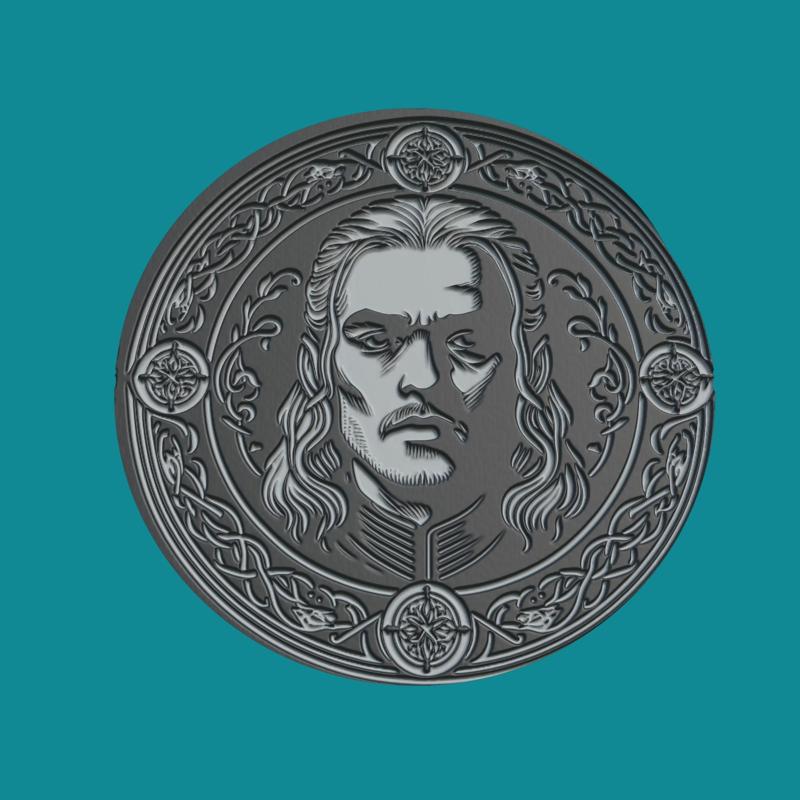 Viserys Targaryen Print Model Viserys Targaryen Medallion Viserys Targaryen Wall Decor