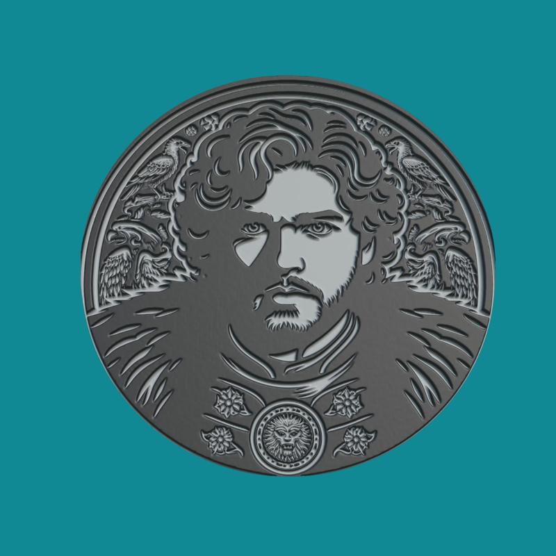 Robb Stark Print Model Robb Stark Medallion Robb Stark Wall Decor
