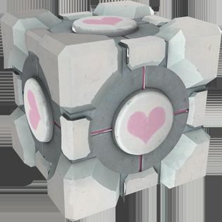 Portal 2 companion cube  trinket (charm)