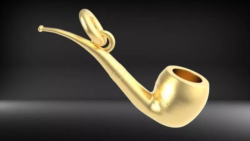 Tobacco Cigar Pipe Pendant Charm Jewelry