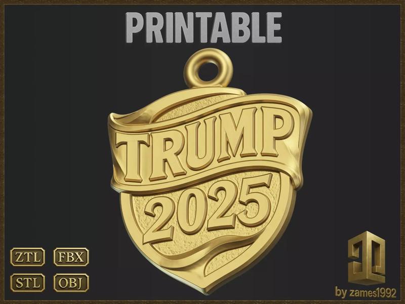 Trump 2025 Shield Pendant