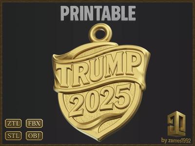 Trump 2025 Shield Pendant