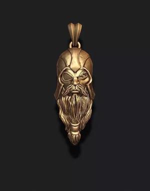 viking Odin head pendant