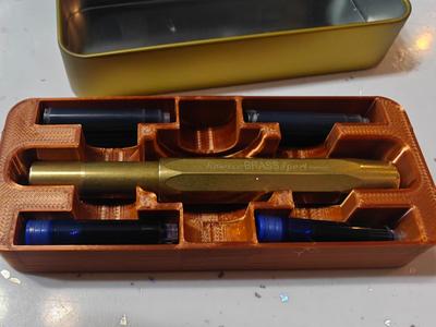 Kaweco Sport  tin inset,  pen and 8 ink cartridges