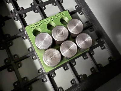 Gridfinity Weld/fixture table stop pin holder