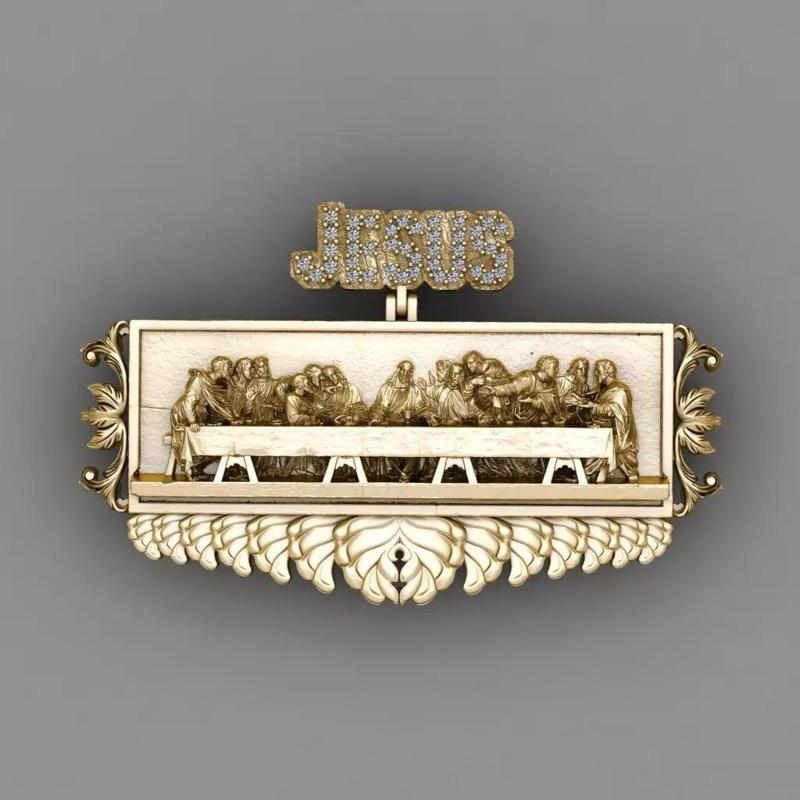 Leonardo Last Supper Jesus pendant 3D  Print Model