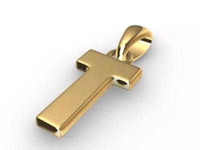 t letter pendant stl verified