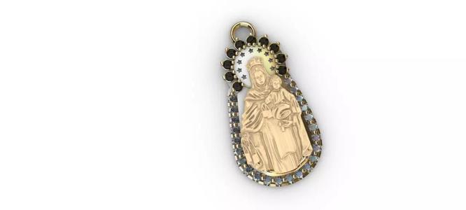 dijes- Colgante virgen del carmen -v-