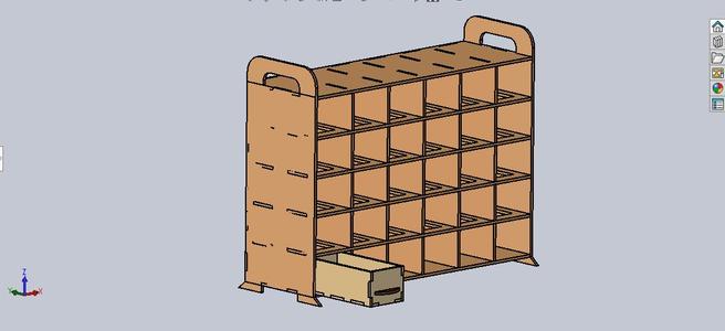 Organizer 5x6 - Wooden desk organizer