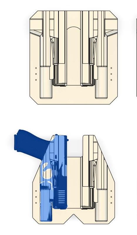 Glock 17 Gen 5 IWB Holster Mold for Modlite PL350-PLHv2
