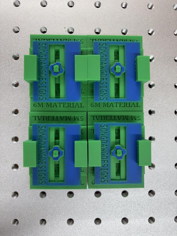 Laser Elevated Magnetic Hold Down for Honeycomb Bed - Metric Thickness Material Laser Clamp 3D STL File