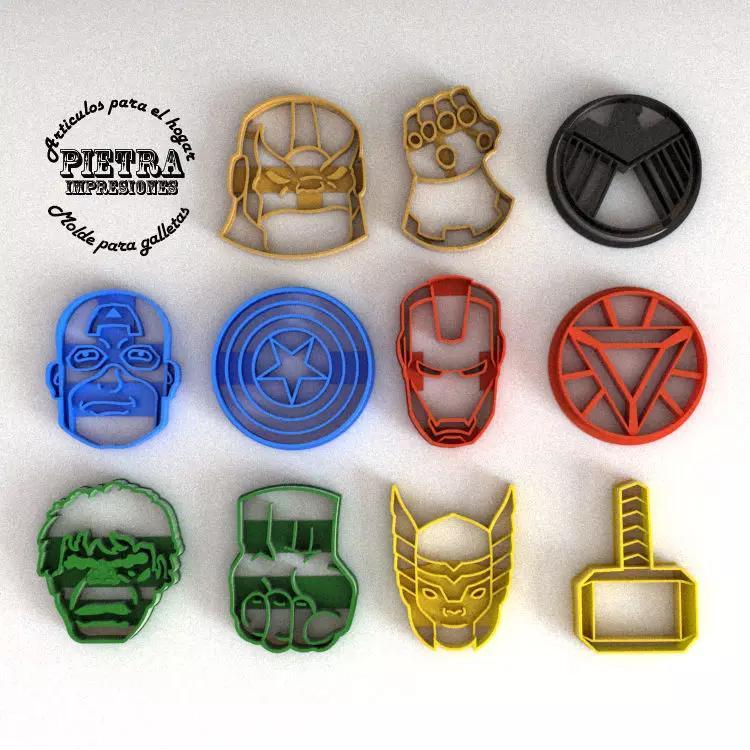 MOLDE CORTANTE PARA GALLETAS AVENGERS END GAME
