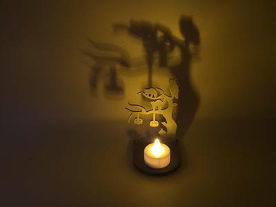 Halloween Tealight Shadow Play Cemetery