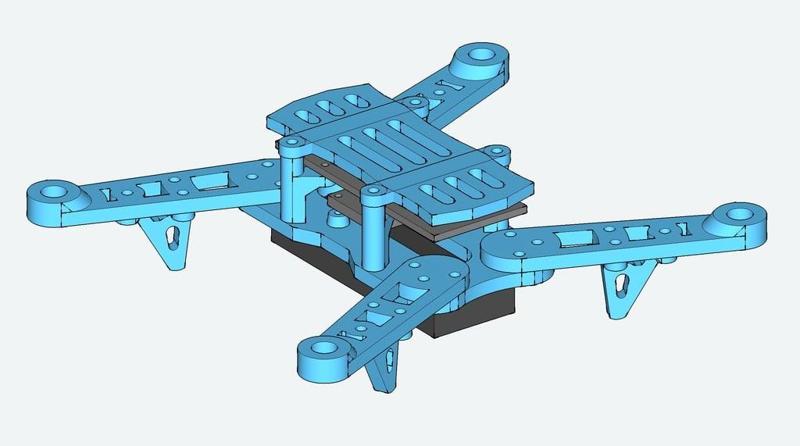 Quad Rotor Frame for Blade 200QX vitamins V.1.5