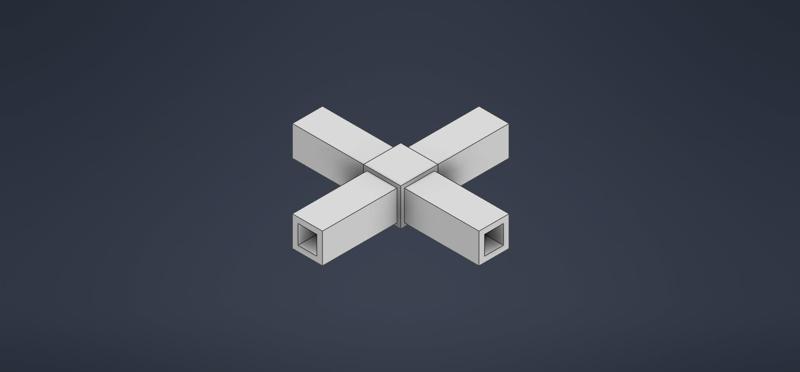 X1 connector for aluminum profile 20*20*2mm