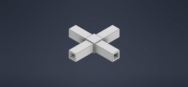 X1 connector for aluminum profile 20*20*2mm