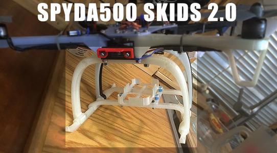 Spyda500 FPV skids 2.0