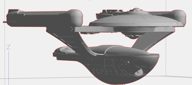 Oberth Excelsior Refit - star trek 3d model