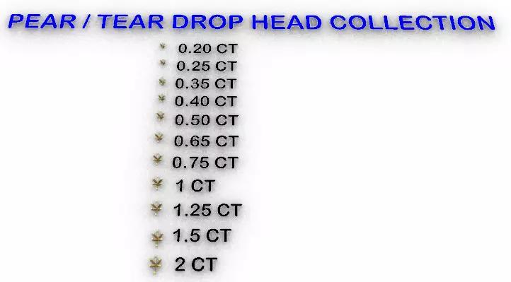 Various Pear Heads Findings Earrings nose rings styles