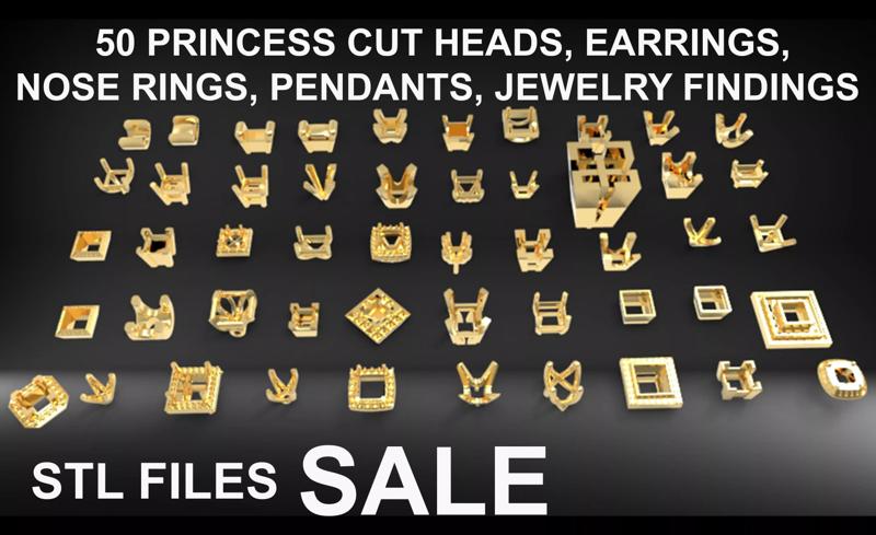 Various Princess Heads Findings Earrings nose rings styles