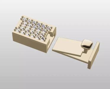 diamond push button box clasp 3D printable file
