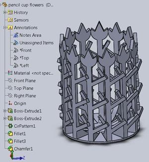 Flower of Life Pencil Cup for Office Desk