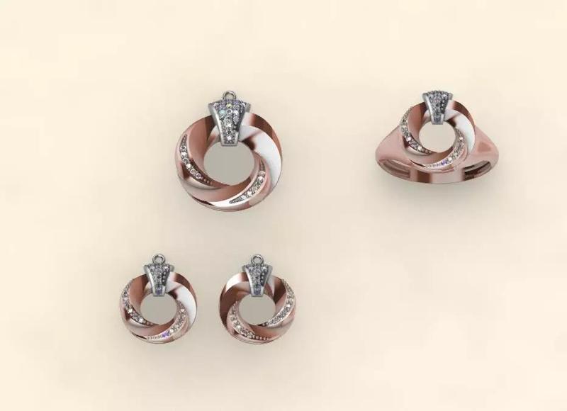 Half set or mini set two tone and two piece